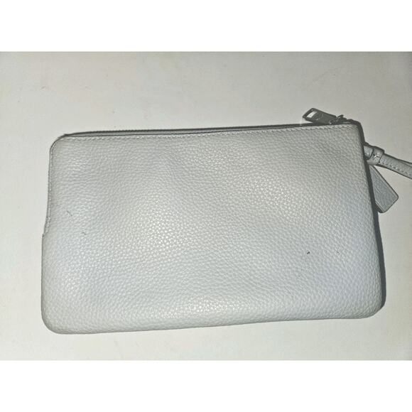 Coach Wristlet Wallet Double Zipper Light Blue 8x5 - Picture 5 of 11